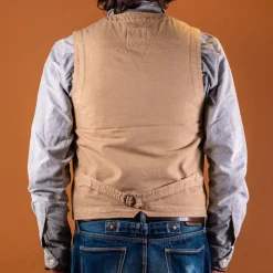 Captain Santors Herringbone Vest Khaki><noscript><img width=