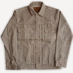 Momotaro Hinoki tree Dyed Hickory Type-2 Jacket Beige> Jacken