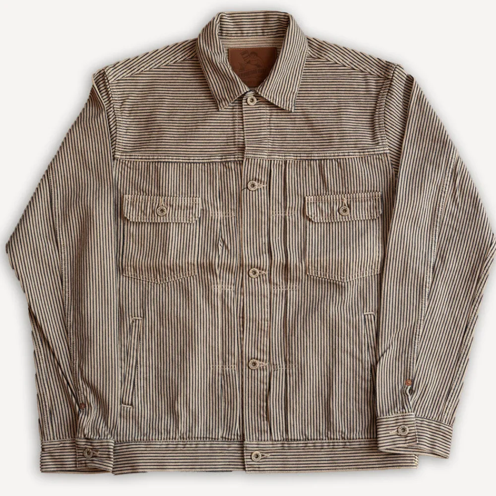 Momotaro Hinoki tree Dyed Hickory Type-2 Jacket Beige> Jacken