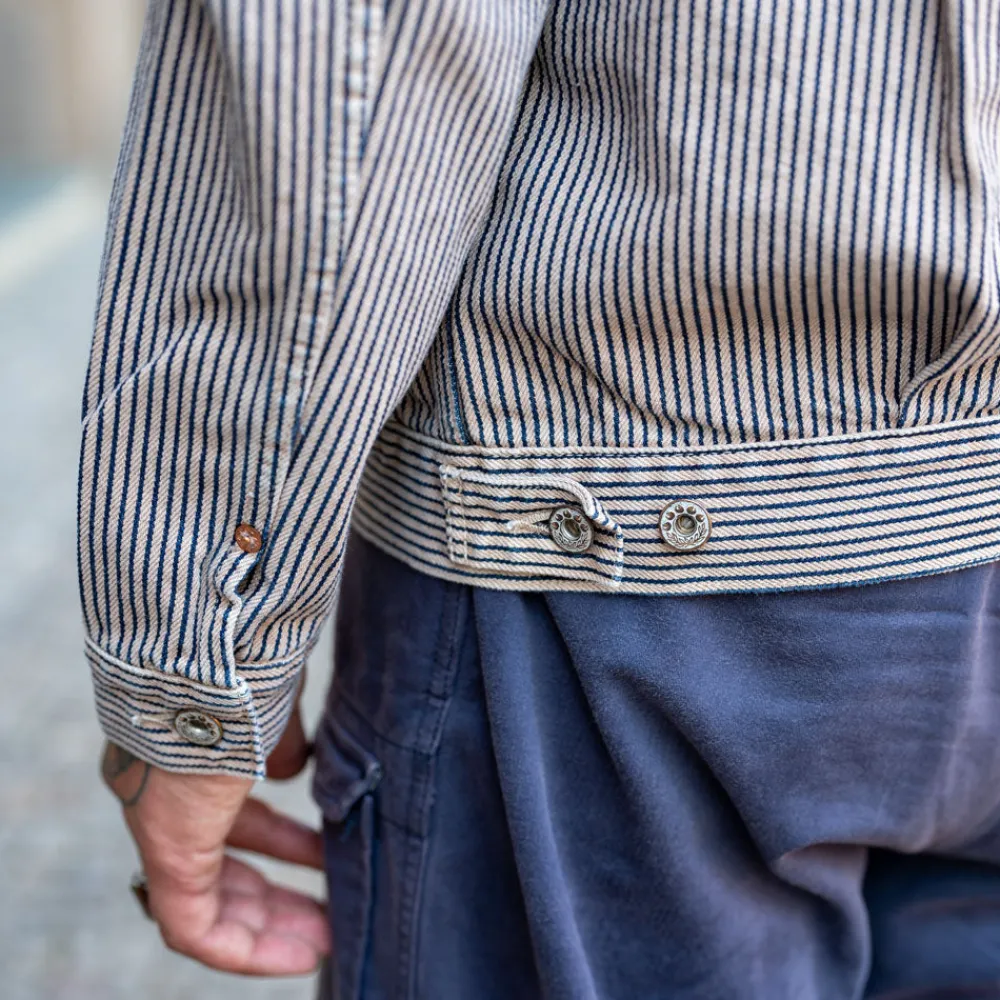 Momotaro Hinoki tree Dyed Hickory Type-2 Jacket Beige> Jacken