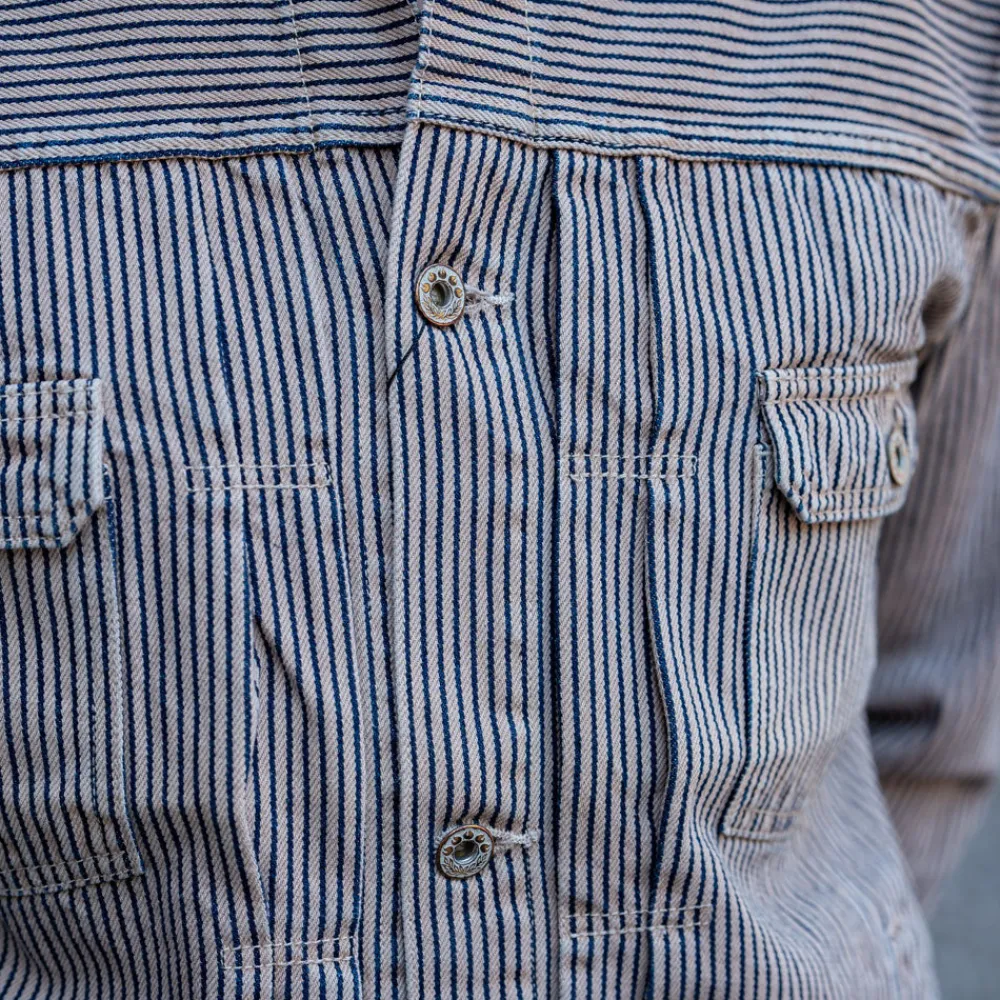 Momotaro Hinoki tree Dyed Hickory Type-2 Jacket Beige> Jacken