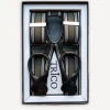 Trico Hosenträger 36mm breit mit Rollzug Olivgrün gestreift> Hosenträger