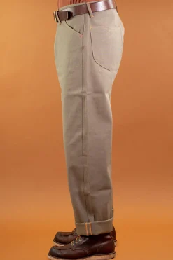 Indigofera Jack Pants Yarn Dyed Heavy Oxford Green><noscript><img width=