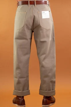 Indigofera Jack Pants Yarn Dyed Heavy Oxford Green><noscript><img width=