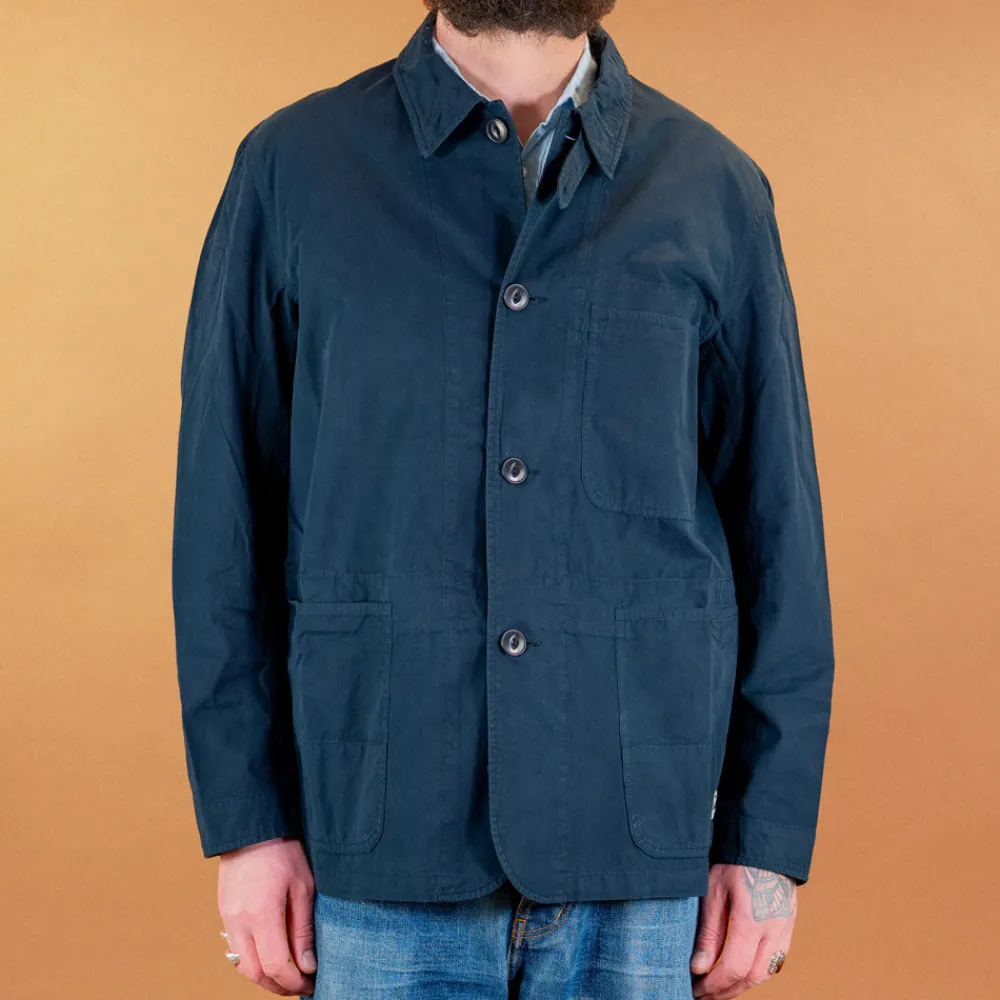 Merz beim Schwanen Jacke Bio-Baumwoll Popelin Navy> Jacken