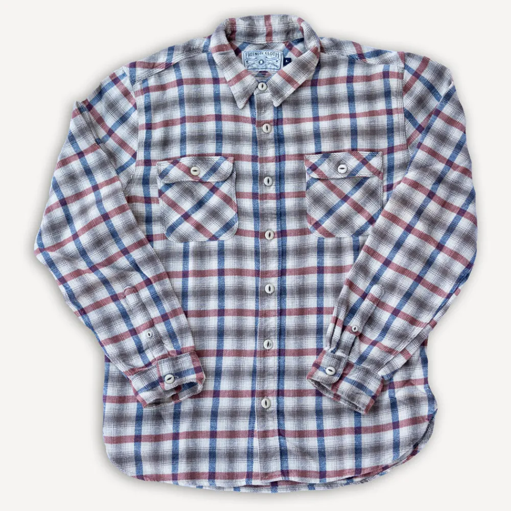Freenote Cloth Jepson Shirt Cream Plaid> Hemden