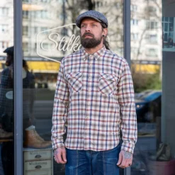 Freenote Cloth Jepson Shirt Cream Plaid> Hemden