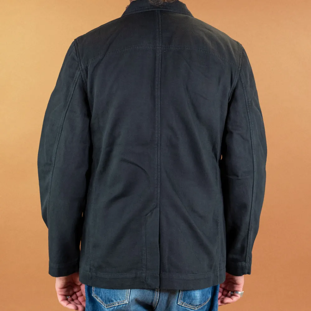 Hansen Josef Refined Workwear Jacket Black Slub> Jacken