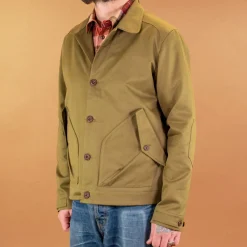 Hidden Aces K5707 Pollux '57 Herringbone Jacket Pea> Jacken