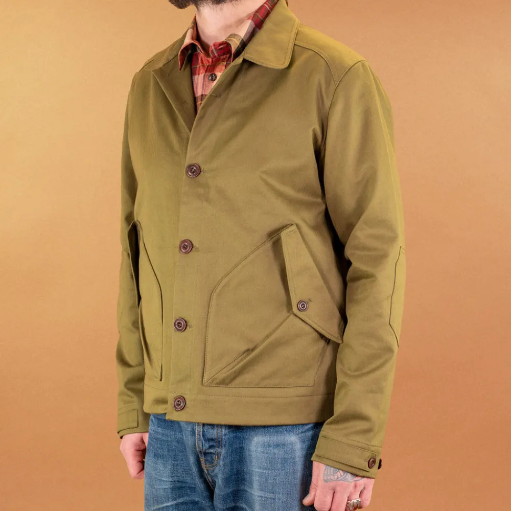 Hidden Aces K5707 Pollux '57 Herringbone Jacket Pea> Jacken