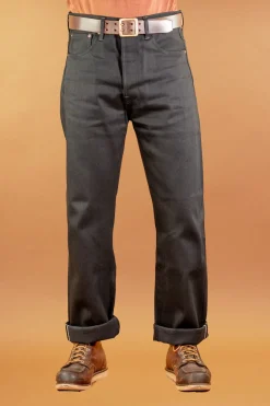 Indigofera Kain Pants Gunpowder Selvage 14oz Black> Hosen