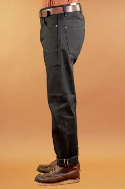 Indigofera Kain Pants Gunpowder Selvage 14oz Black><noscript><img width=