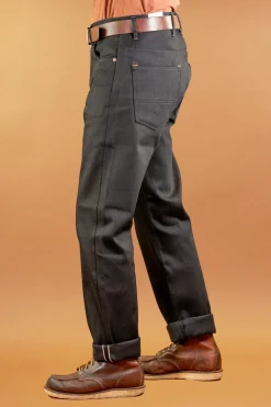 Indigofera Kain Pants Gunpowder Selvage 14oz Black><noscript><img width=