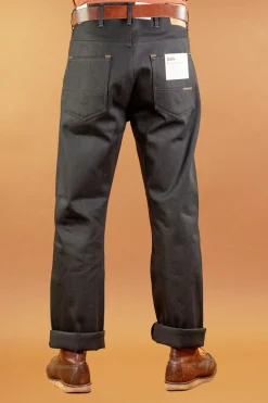 Indigofera Kain Pants Gunpowder Selvage 14oz Black><noscript><img width=
