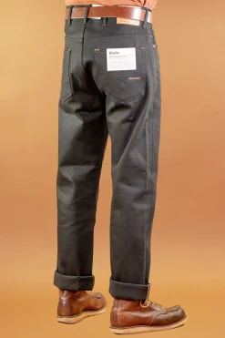Indigofera Kain Pants Gunpowder Selvage 14oz Black><noscript><img width=