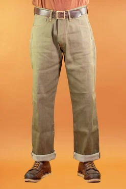 Indigofera Kirk Pants Desert Moss Selvage 10,5oz Green> Hosen