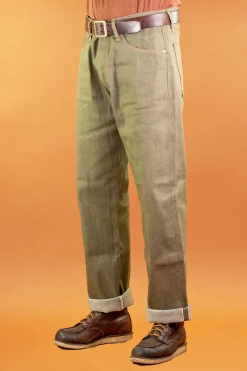 Indigofera Kirk Pants Desert Moss Selvage 10,5oz Green> Hosen