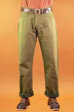 Indigofera Kirk Pants Pineville Selvage 12oz Green> Hosen