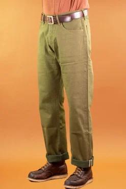 Indigofera Kirk Pants Pineville Selvage 12oz Green> Hosen
