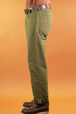 Indigofera Kirk Pants Pineville Selvage 12oz Green><noscript><img width=