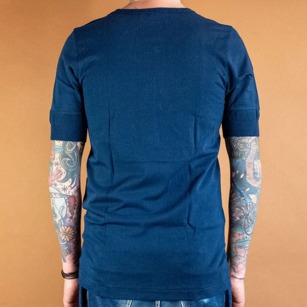 Merz beim Schwanen Knopfleistenhemd Kurzarm Inkblue> T-Shirts