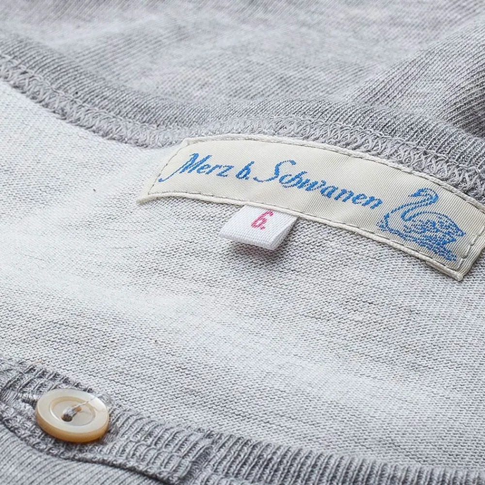 Merz beim Schwanen Knopfleistenhemd Kurzarm Grey Melange> T-Shirts