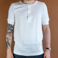 Merz beim Schwanen Knopfleistenhemd Kurzarm White> T-Shirts