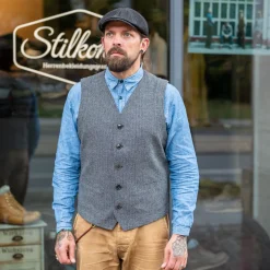 Hansen Knud Workwear Waistcoat Broken Grey> Westen