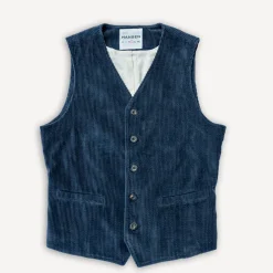Hansen Knud Workwear Waistcoat Dusty Navy> Westen