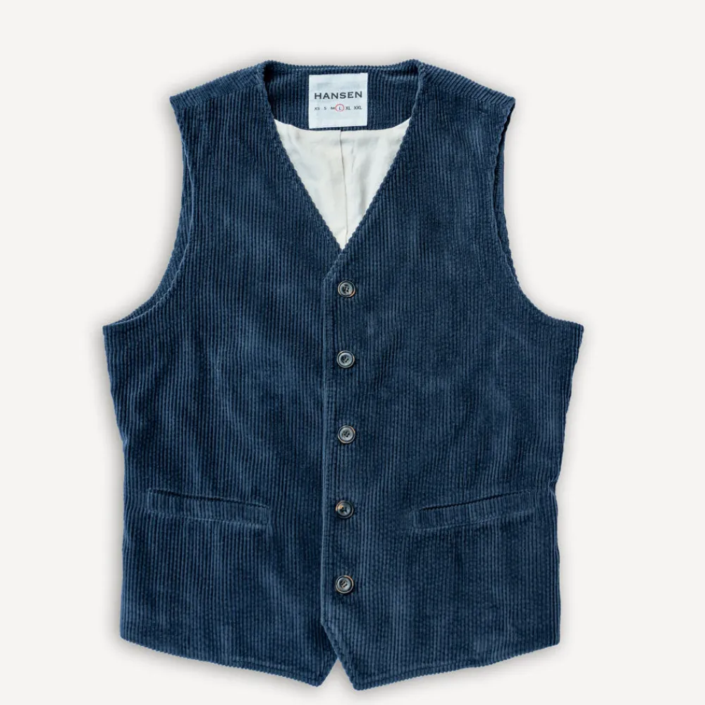 Hansen Knud Workwear Waistcoat Dusty Navy> Westen