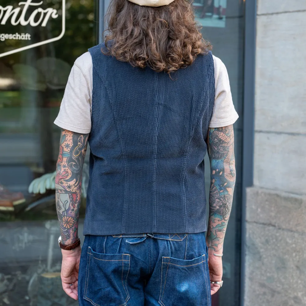 Hansen Knud Workwear Waistcoat Dusty Navy> Westen