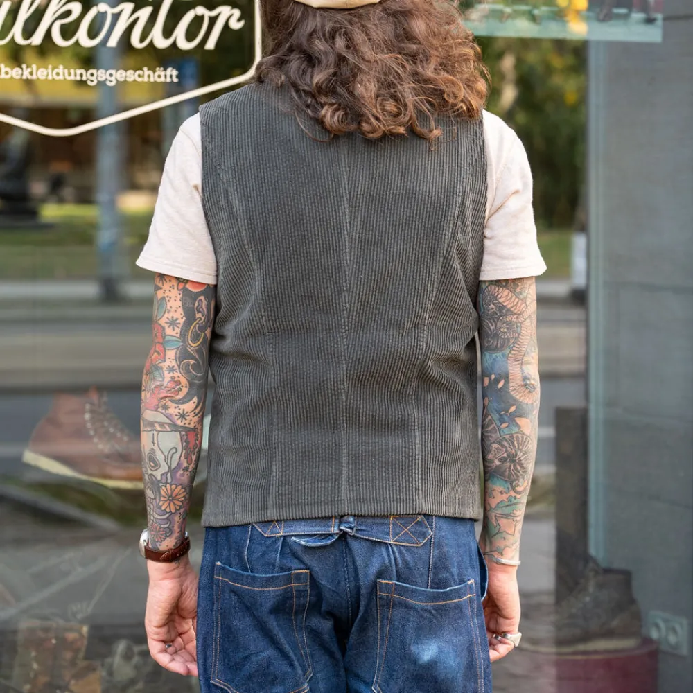 Hansen Knud Workwear Waistcoat Olive-Taupe> Westen