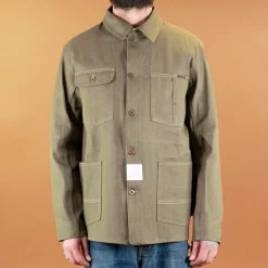 Indigofera Kurt Single Desert Moss Green Selvedge> Jacken