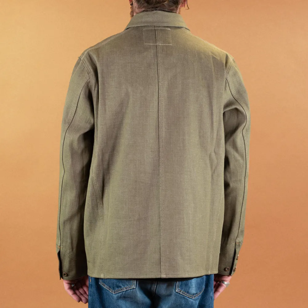 Indigofera Kurt Single Desert Moss Green Selvedge> Jacken