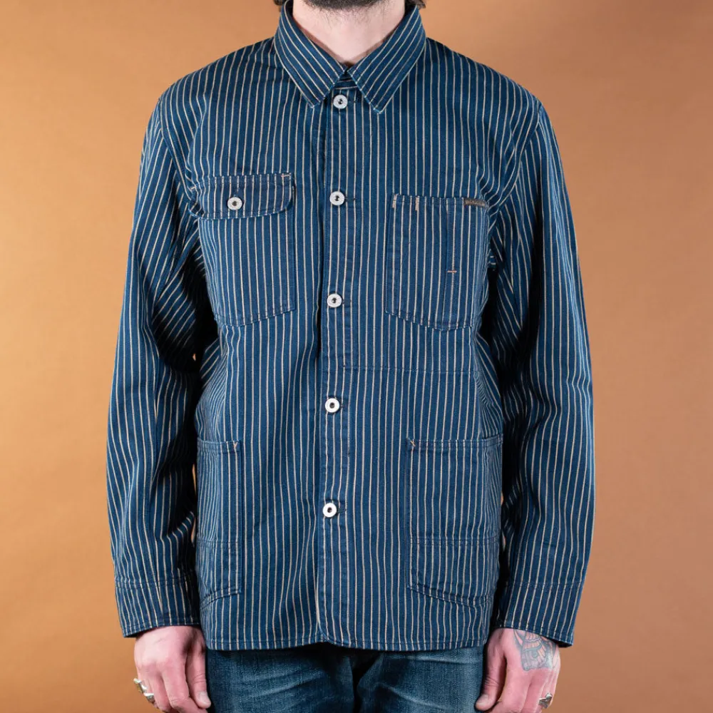Indigofera Kurt Single Stripe Indigo Jacket> Jacken