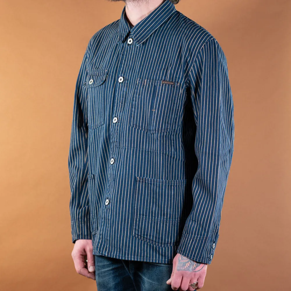Indigofera Kurt Single Stripe Indigo Jacket> Jacken