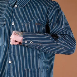 Indigofera Kurt Single Stripe Indigo Jacket><noscript><img width=