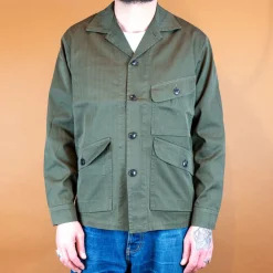 1st PAT-RN Lands Military HBT Jacket Olive> Jacken