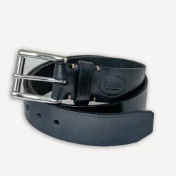 Timeless Leather Ledergürtel 40er mit Edelstahlschnalle Schwarz> Gürtel