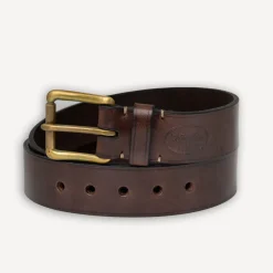 Timeless Leather Ledergürtel 40er mit Messingschnalle Braun> Gürtel