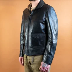 Thedi Leathers Lederjacke im Fliegerjackenstil Horsehide Black> Jacken