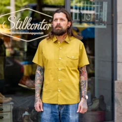 Hidden Aces Linos Leisure Shirt Golden Olive K9203> Hemden