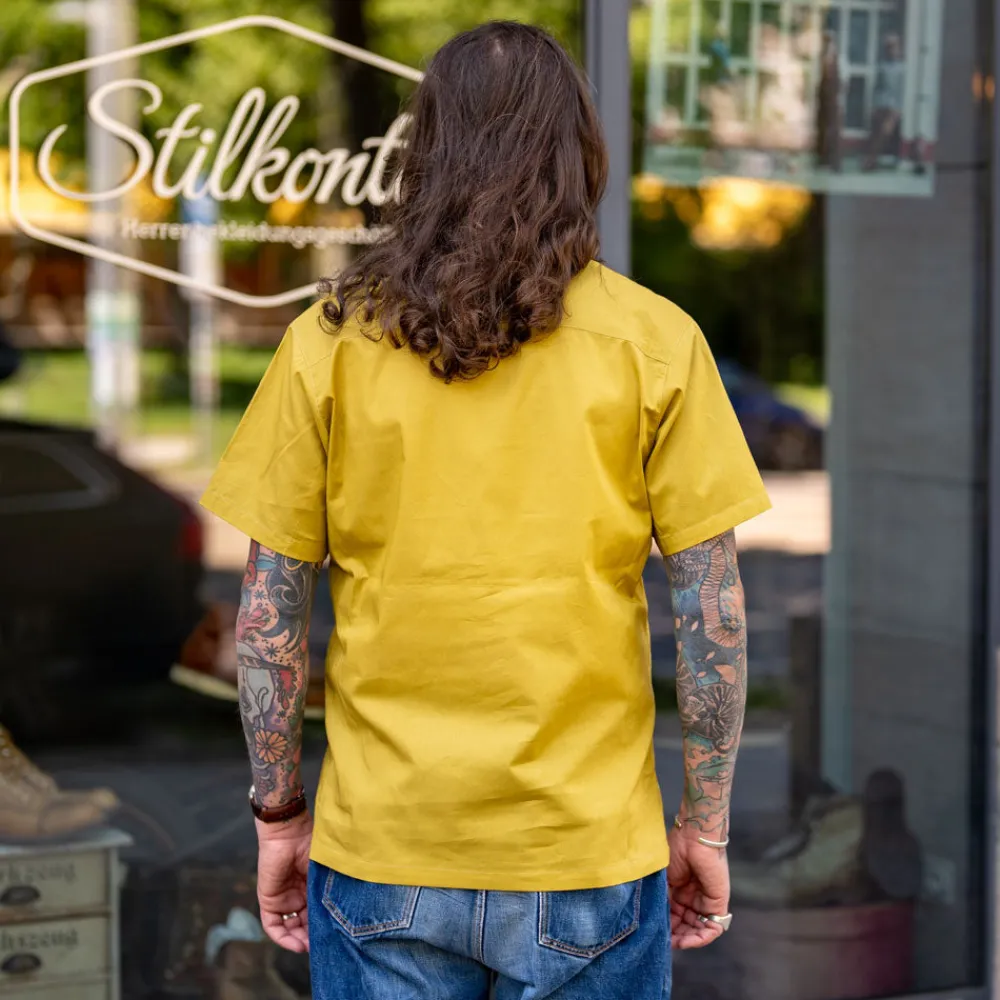 Hidden Aces Linos Leisure Shirt Golden Olive K9203> Hemden