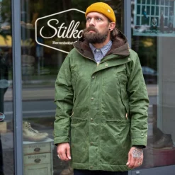 Manifattura Ceccarelli Long Mountain Jacket Waxed Green> Jacken