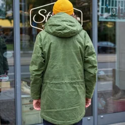 Manifattura Ceccarelli Long Mountain Jacket Waxed Green><noscript><img width=