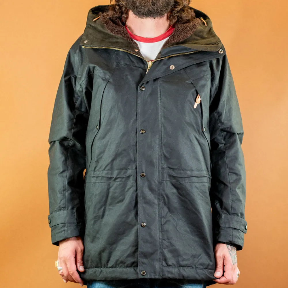 Manifattura Ceccarelli Long Mountain Jacket Waxed Black> Jacken