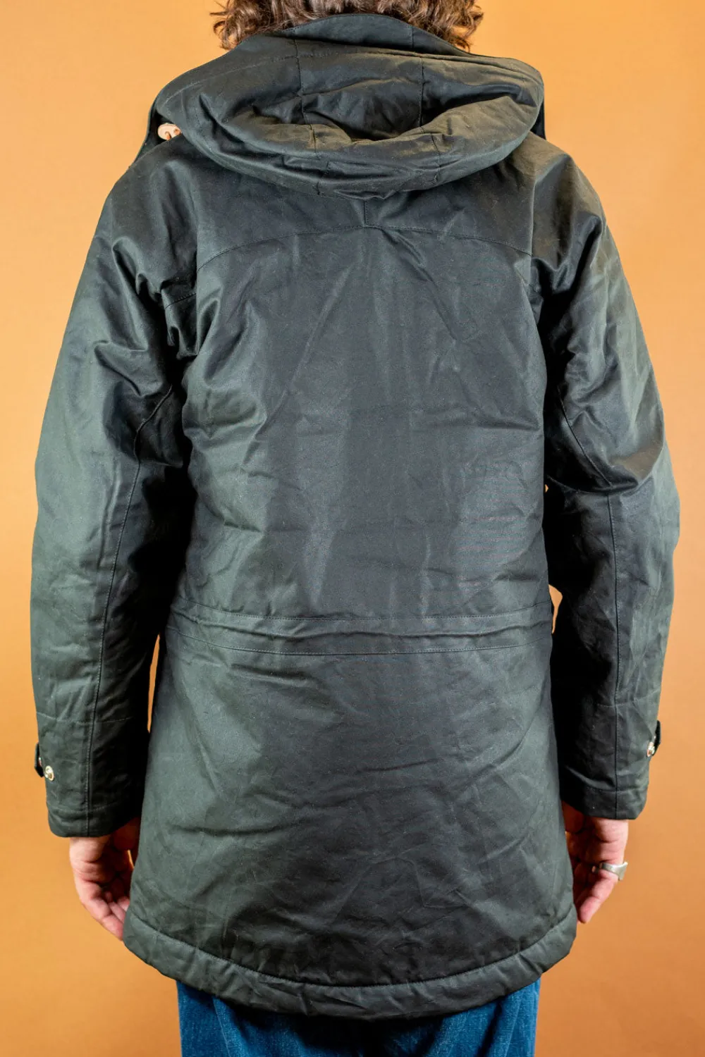 Manifattura Ceccarelli Long Mountain Jacket Waxed Black> Jacken