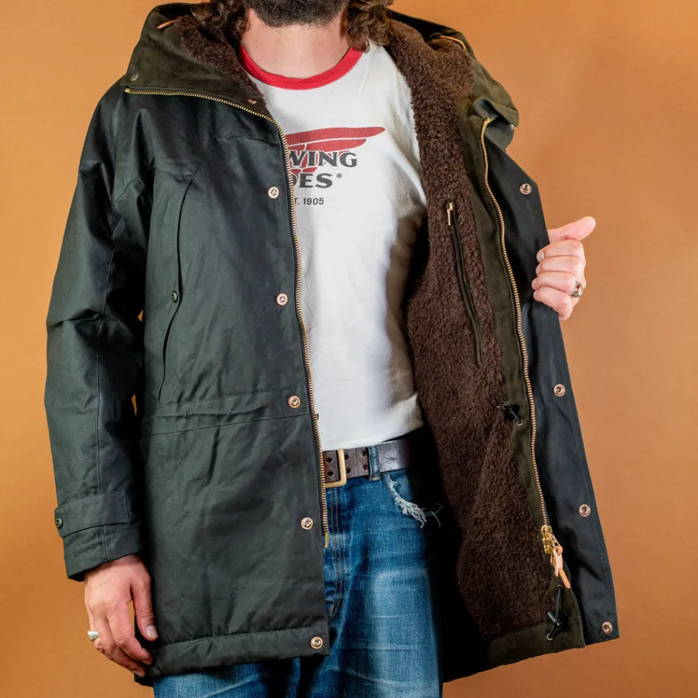 Manifattura Ceccarelli Long Mountain Jacket Waxed Black> Jacken