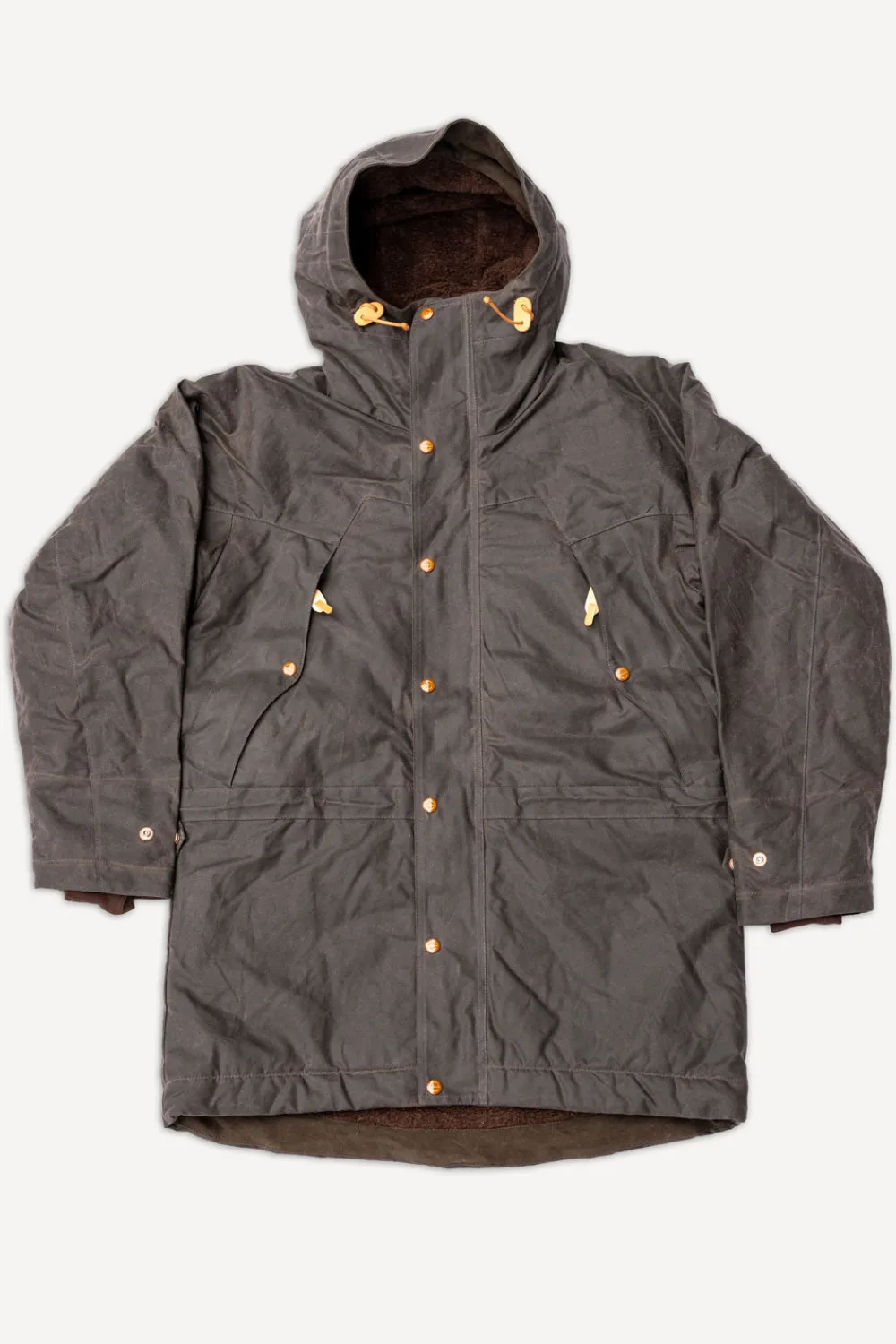 Manifattura Ceccarelli Long Mountain Jacket Waxed Chocolate> Jacken