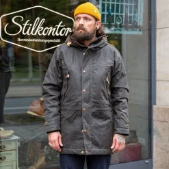 Manifattura Ceccarelli Long Mountain Jacket Waxed Chocolate> Jacken